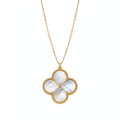 Luna Clover Lucky Necklace - 14K Gold Vermeil - Mother of Pearl