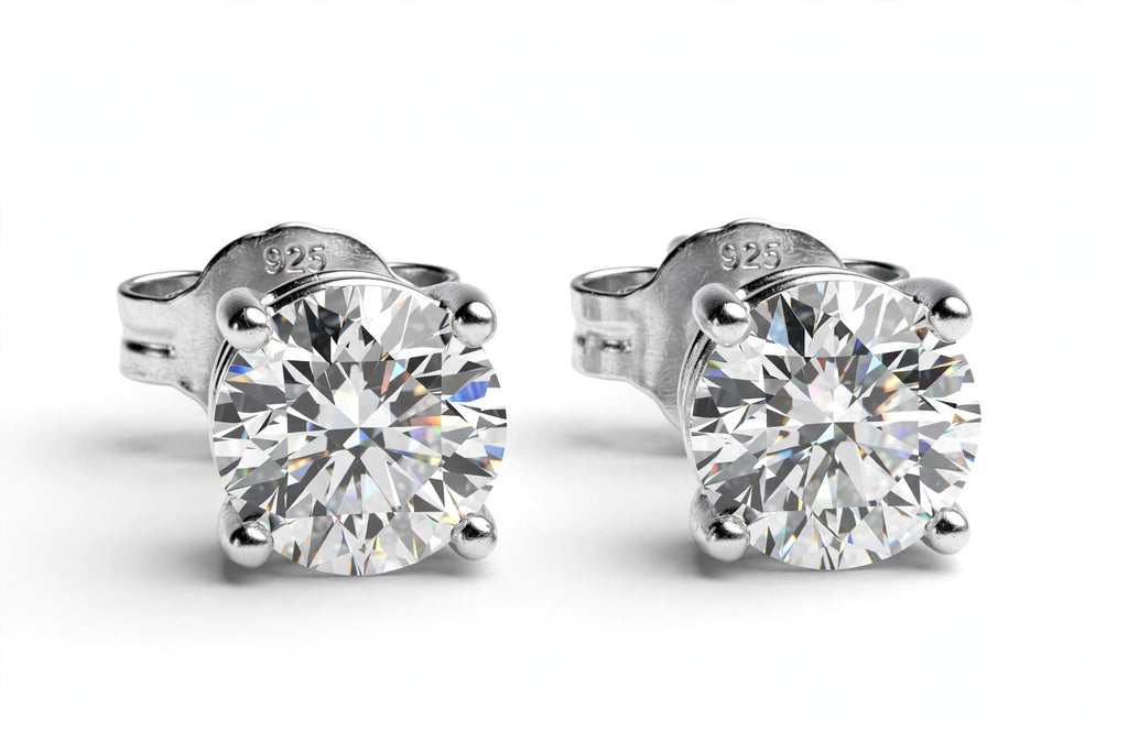 Aura Moissanite Stud Earrings